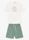 Trick Nick - Conjunto Camiseta com Bermuda Bege - variação: Bege