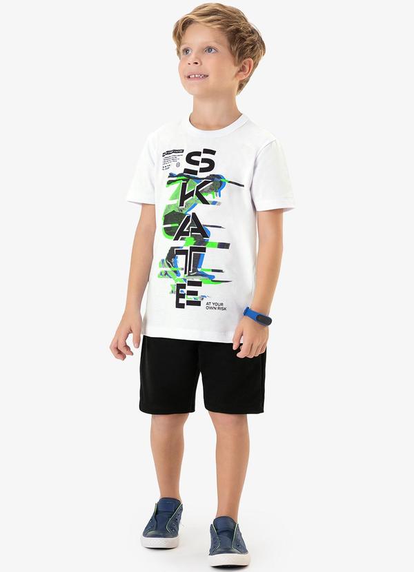 Rovi Kids - Conjunto Camiseta com Bermuda Branco