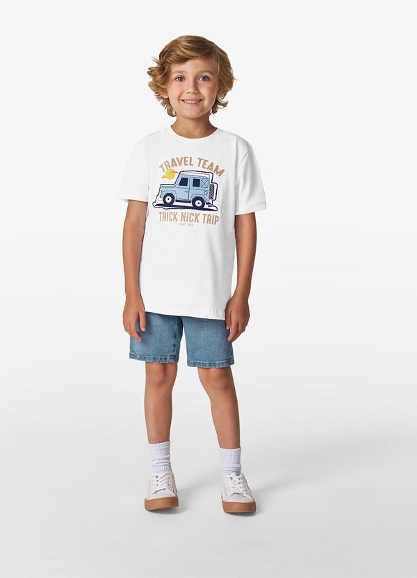 Trick Nick - Conjunto Camiseta com Bermuda Branco 1