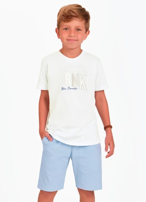 Trick Nick - Conjunto Camiseta com Bermuda Branco - TRICK NICK
