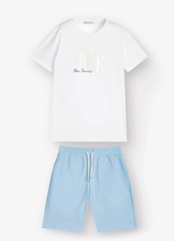 Trick Nick - Conjunto Camiseta com Bermuda Branco 6