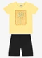 Rovi Kids - Conjunto Camiseta com Bermuda Infantil  Amarelo - variação: Amarelo