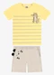 Rovi Kids - Conjunto Camiseta com Bermuda Infantil Amarelo - variação: Amarelo