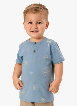 Rovi Kids - Conjunto Camiseta com Bermuda Infantil  Azul - ROVI KIDS
