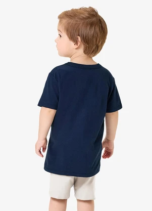 Rovi Kids - Conjunto Camiseta com Bermuda Infantil  Azul - ROVI KIDS