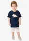 Rovi Kids - Conjunto Camiseta com Bermuda Infantil  Azul - variação: Azul