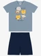 Rovi Kids - Conjunto Camiseta com Bermuda Infantil Azul - variação: Azul