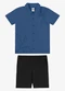 Rovi Kids - Conjunto Camiseta com Bermuda Infantil Azul - variação: Azul
