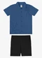 Rovi Kids - Conjunto Camiseta com Bermuda Infantil Azul - variação: Azul