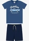 Rovi Kids - Conjunto Camiseta com Bermuda Infantil Azul - variação: Azul