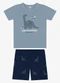 Rovi Kids - Conjunto Camiseta com Bermuda Infantil Azul - variação: Azul