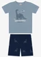 Rovi Kids - Conjunto Camiseta com Bermuda Infantil Verde - variação: Azul