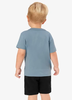 Rovi Kids - Conjunto Camiseta com Bermuda Infantil Azul - ROVI KIDS