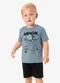 Rovi Kids - Conjunto Camiseta com Bermuda Infantil Preto - variação: Azul