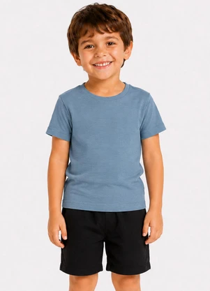 Select - Conjunto Camiseta com Bermuda Infantil Azul - SELECT