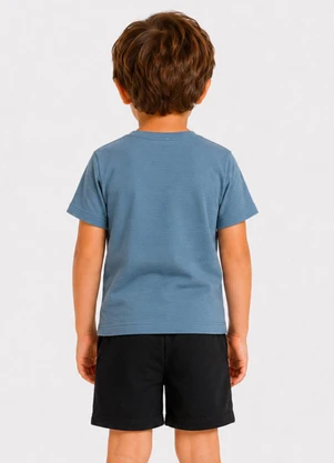 Select - Conjunto Camiseta com Bermuda Infantil Azul - SELECT