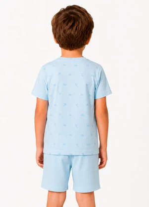 Select - Conjunto Camiseta com Bermuda Infantil Azul - SELECT