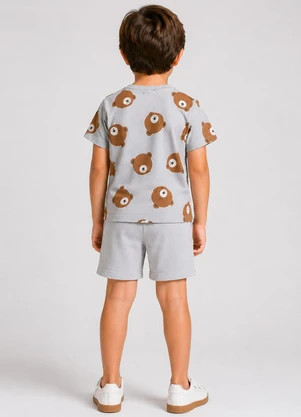 Select - Conjunto Camiseta com Bermuda Infantil Azul - SELECT
