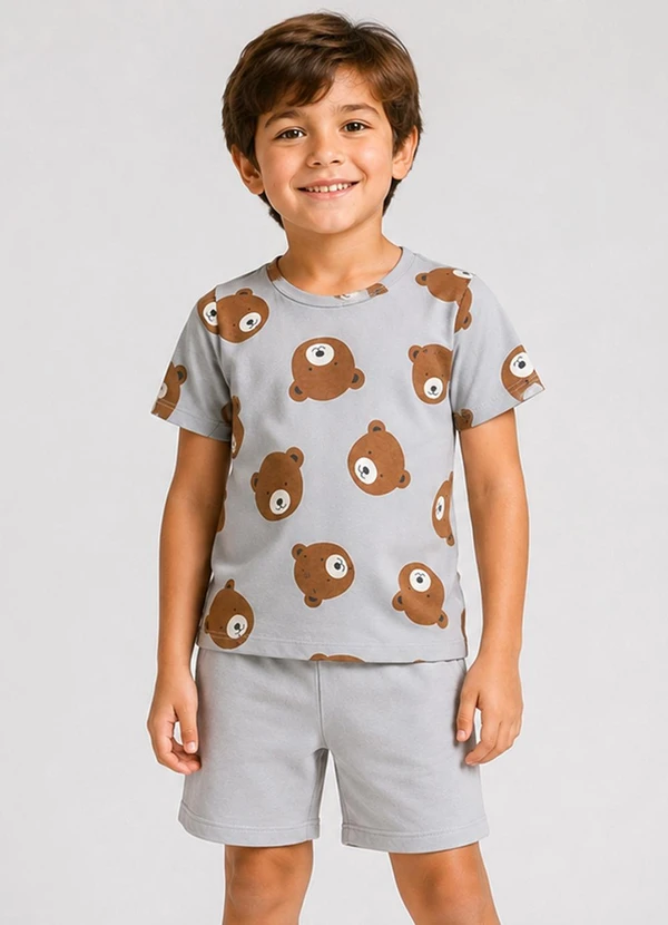 Select - Conjunto Camiseta com Bermuda Infantil Azul