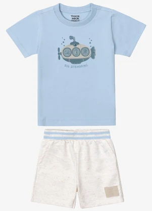 Trick Nick - Conjunto Camiseta com Bermuda Infantil Azul - TRICK NICK
