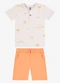 Rovi Kids - Conjunto Camiseta com Bermuda Infantil  Verde - variação: Bege