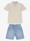 Trick Nick - Conjunto Camiseta com Bermuda Infantil Bege - variação: Bege