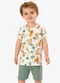 Rovi Kids - Conjunto Camiseta com Bermuda Infantil Amarelo - variação: Bege