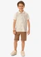 Rovi Kids - Conjunto Camiseta com Bermuda Infantil Azul - variação: Bege