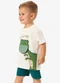 Rovi Kids - Conjunto Camiseta com Bermuda Infantil Preto - variação: Bege