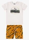 Rovi Kids - Conjunto Camiseta com Bermuda Infantil Bege - variação: Bege