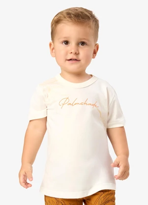 Rovi Kids - Conjunto Camiseta com Bermuda Infantil Bege - ROVI KIDS