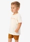Rovi Kids - Conjunto Camiseta com Bermuda Infantil Branco - variação: Bege