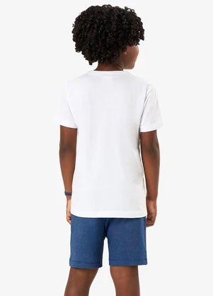 Rovi Kids - Conjunto Camiseta com Bermuda Infantil Branco - ROVI KIDS