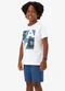 Rovi Kids - Conjunto Camiseta com Bermuda Infantil Azul - variação: Branco