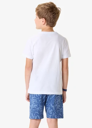 Rovi Kids - Conjunto Camiseta com Bermuda Infantil Branco - ROVI KIDS