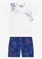 Rovi Kids - Conjunto Camiseta com Bermuda Infantil Branco - variação: Branco