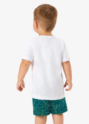 Rovi Kids - Conjunto Camiseta com Bermuda Infantil Branco - ROVI KIDS