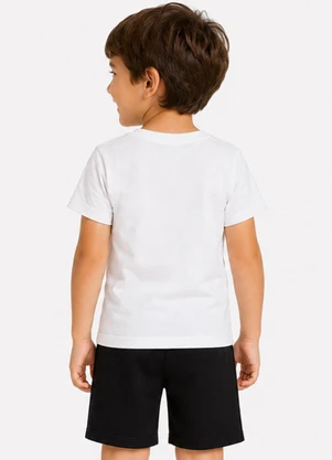 Select - Conjunto Camiseta com Bermuda Infantil Branco - SELECT