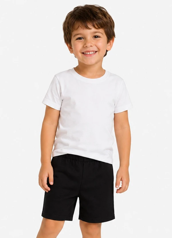Select - Conjunto Camiseta com Bermuda Infantil Branco