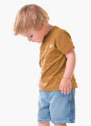 Trick Nick - Conjunto Camiseta com Bermuda Infantil Marrom - TRICK NICK