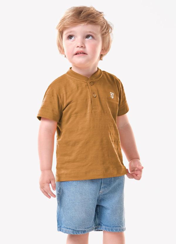 Trick Nick - Conjunto Camiseta com Bermuda Infantil Marrom