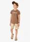 Rovi Kids - Conjunto Camiseta com Bermuda Infantil Verde - variação: Marrom