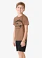 Rovi Kids - Conjunto Camiseta com Bermuda Infantil Marrom - variação: Marrom