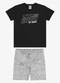 Rovi Kids - Conjunto Camiseta com Bermuda Infantil Preto - variação: Preto