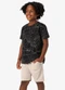 Rovi Kids - Conjunto Camiseta com Bermuda Infantil Marrom - variação: Preto