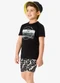 Rovi Kids - Conjunto Camiseta com Bermuda Infantil Preto - variação: Preto