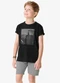 Rovi Kids - Conjunto Camiseta com Bermuda Infantil Azul - variação: Preto