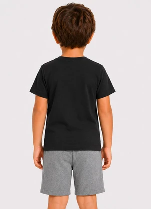 Select - Conjunto Camiseta com Bermuda Infantil Preto - SELECT