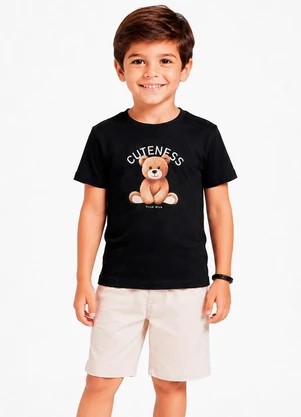 Trick Nick - Conjunto Camiseta com Bermuda Infantil Preto - TRICK NICK