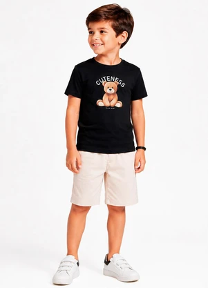 Trick Nick - Conjunto Camiseta com Bermuda Infantil Preto - TRICK NICK